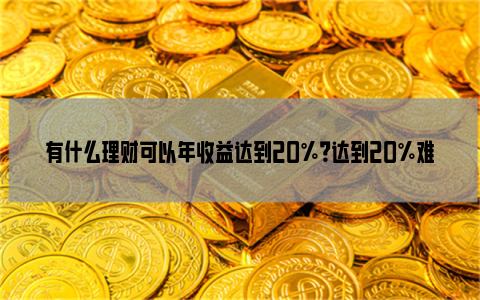 有什么理财可以年收益达到20%？达到20%难吗？