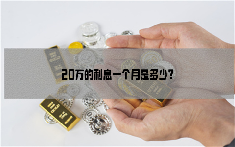 20万的利息一个月是多少？