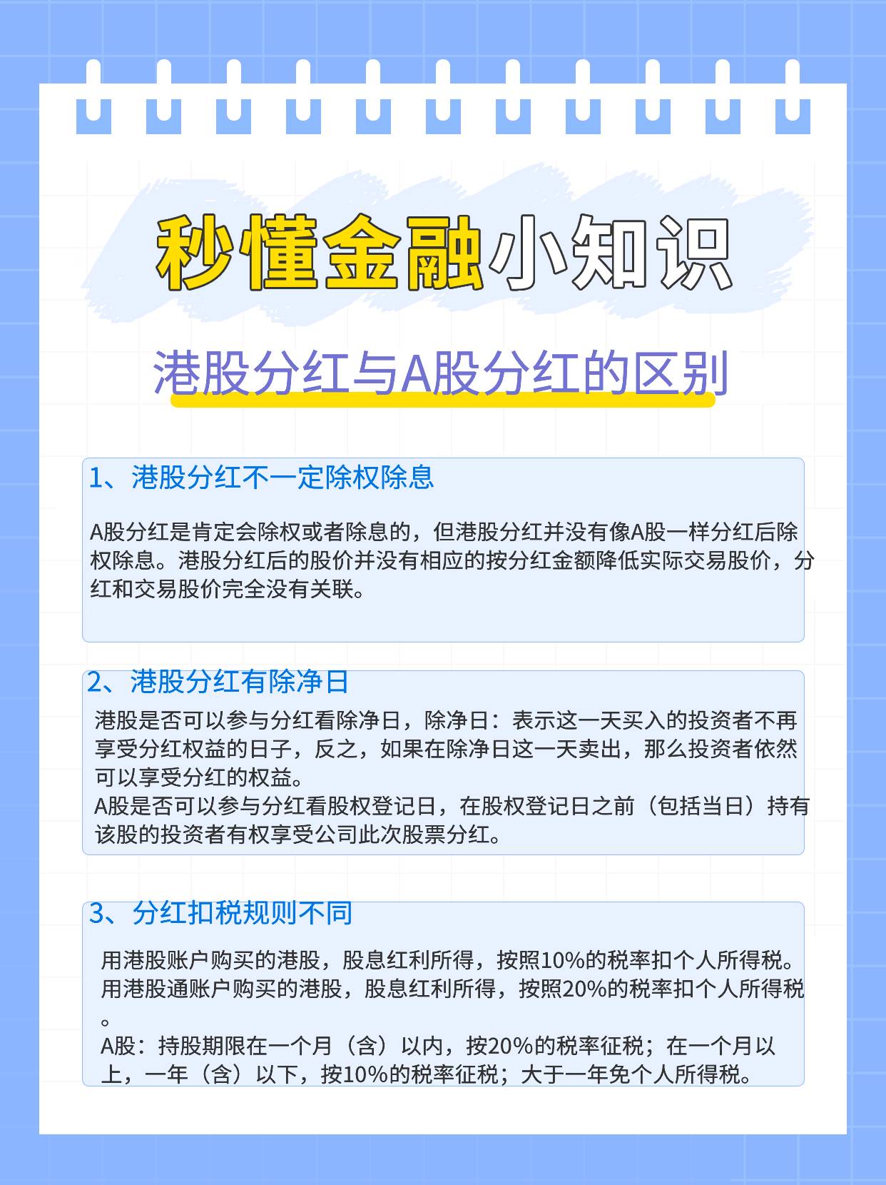 港股分红扣税吗？与港股分红与A股分红有何区别？