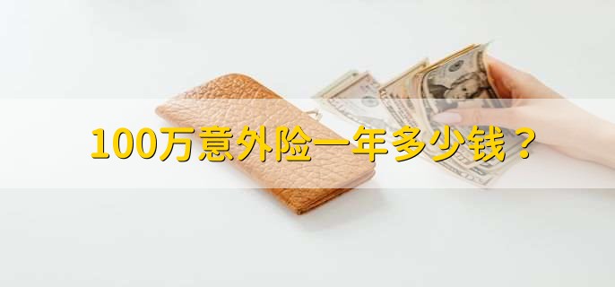 100万意外险一年多少钱？