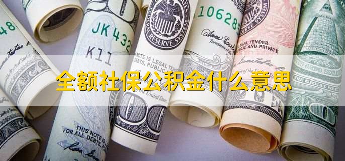 全额社保公积金什么意思