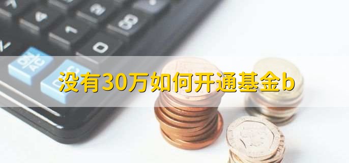 没有30万如何开通基金b