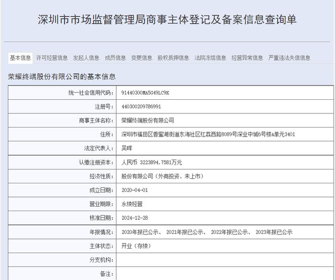 荣耀，IPO新消息